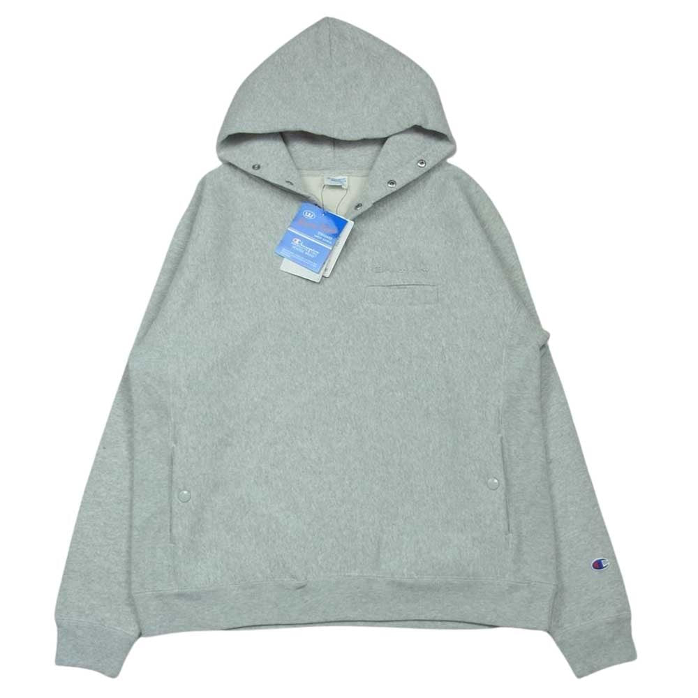 Champion チャンピオン C8-S116 リバースウィーブ プルオーバー パーカー グレー系 シルバーグレー M【極上美品】【中古】