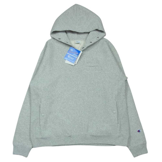Champion チャンピオン C8-S116 リバースウィーブ プルオーバー パーカー グレー系 シルバーグレー M【極上美品】【中古】