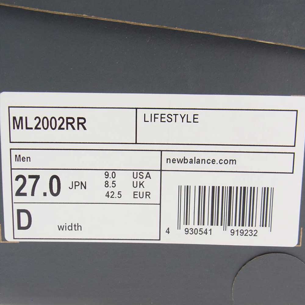 NEW BALANCE ニューバランス ML2002RR ローカット スニーカー ランニング シューズ グレー系【中古】