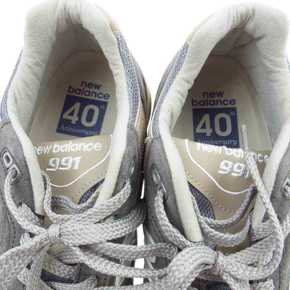 NEW BALANCE ニューバランス M991UKF スエード ローカット スニーカー グレー系 27.0cm【新古品】【未使用】【中古】