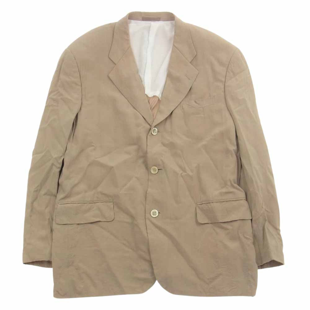 COMME des GARCONS HOMME コムデギャルソンオム AD1995 HJ-10036S 90s ヴィンテージ レーヨン100％ 半裏 テーラードジャケット スラックスパンツ スーツ セットアップ ベージュ ベージュ系 S【中古】