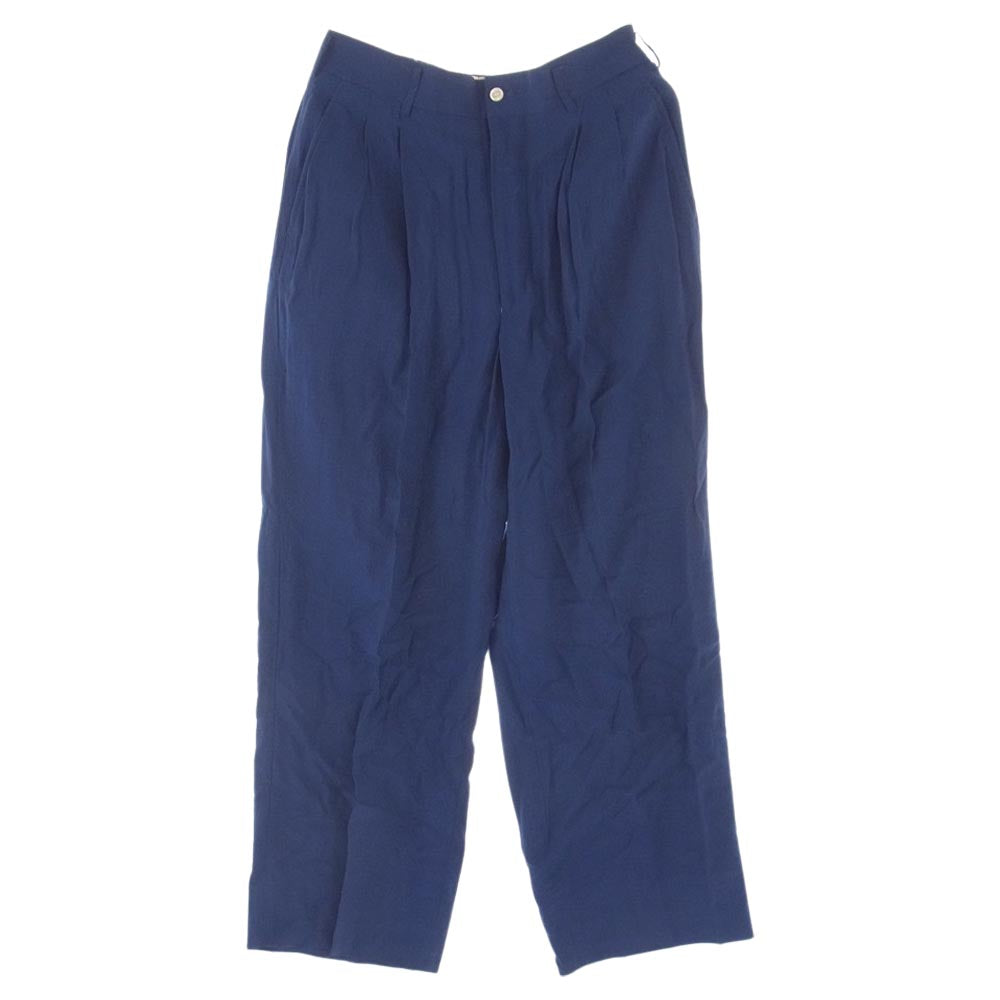 COMME des GARCONS HOMME コムデギャルソンオム AD1995 HJ-10036S 90s ヴィンテージ レーヨン100％ 半裏 テーラードジャケット スラックスパンツ スーツ セットアップ ブルー ブルー系 S【中古】