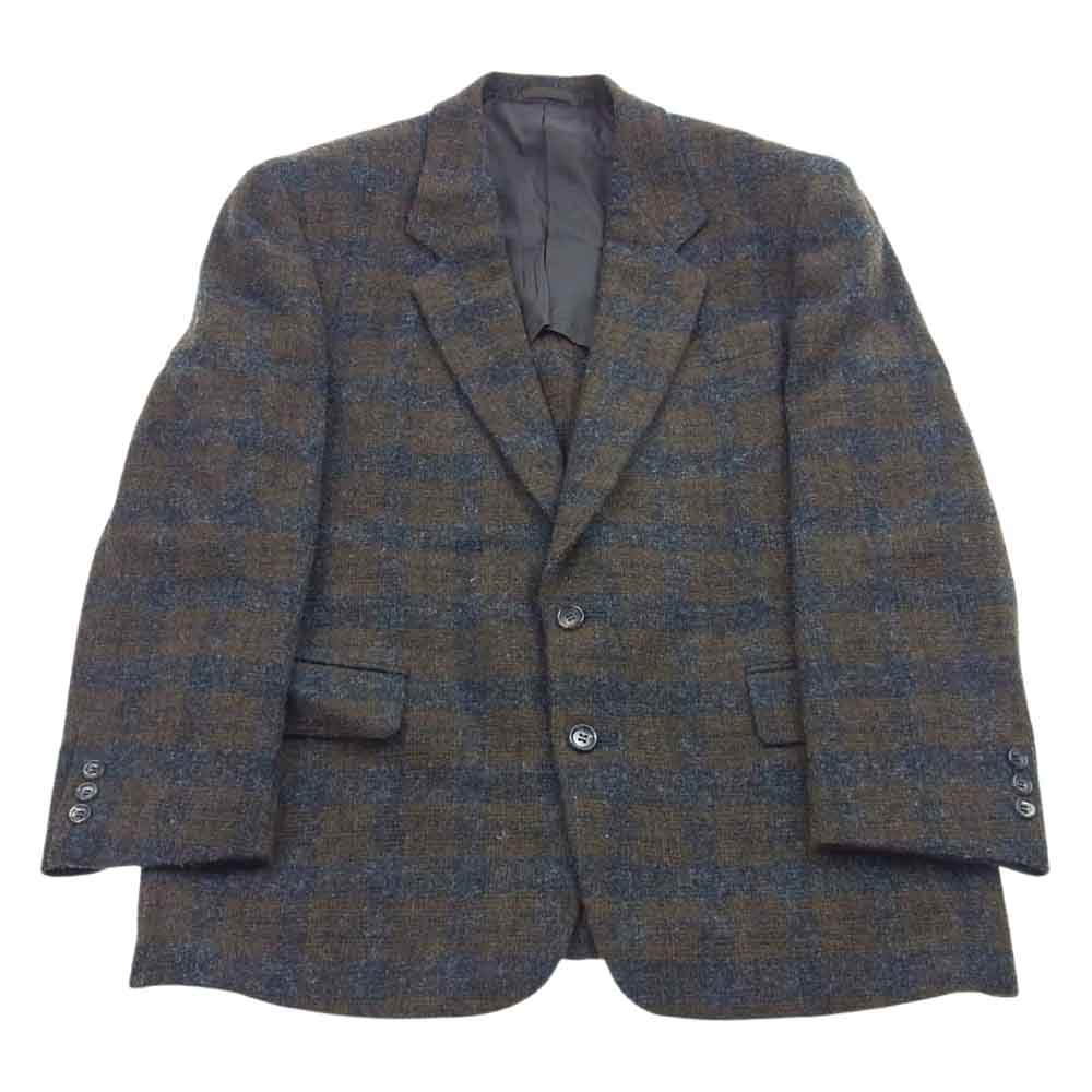 COMME des GARCONS HOMME コムデギャルソンオム AD1996 HJ-04007S 90s ヴィンテージ アーカイブ チェック テーラードジャケット スラックスパンツ スーツ セットアップ ダークブラウン系 S【中古】