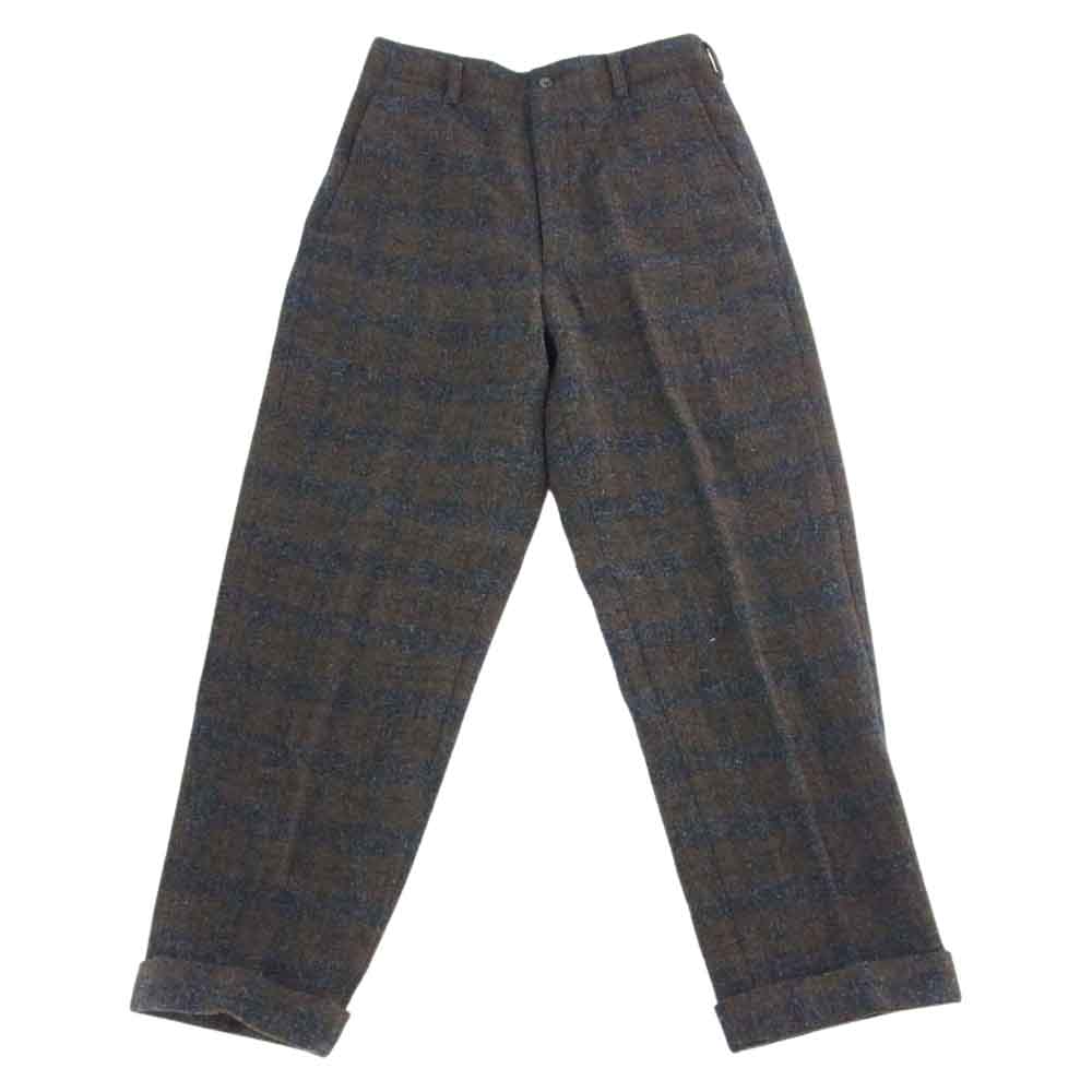 COMME des GARCONS HOMME コムデギャルソンオム AD1996 HJ-04007S 90s ヴィンテージ アーカイブ チェック テーラードジャケット スラックスパンツ スーツ セットアップ ダークブラウン系 S【中古】