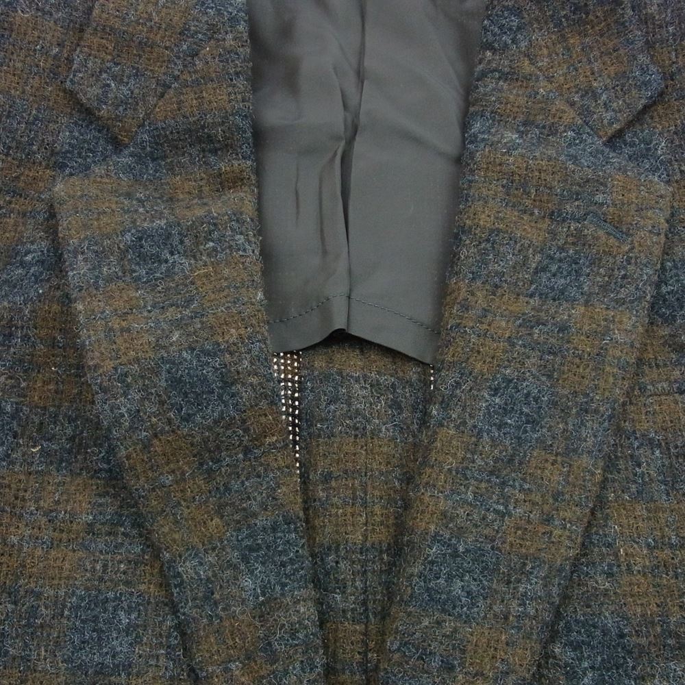 COMME des GARCONS HOMME コムデギャルソンオム AD1996 HJ-04007S 90s ヴィンテージ アーカイブ チェック テーラードジャケット スラックスパンツ スーツ セットアップ ダークブラウン系 S【中古】