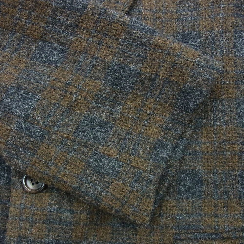 COMME des GARCONS HOMME コムデギャルソンオム AD1996 HJ-04007S 90s ヴィンテージ アーカイブ チェック テーラードジャケット スラックスパンツ スーツ セットアップ ダークブラウン系 S【中古】