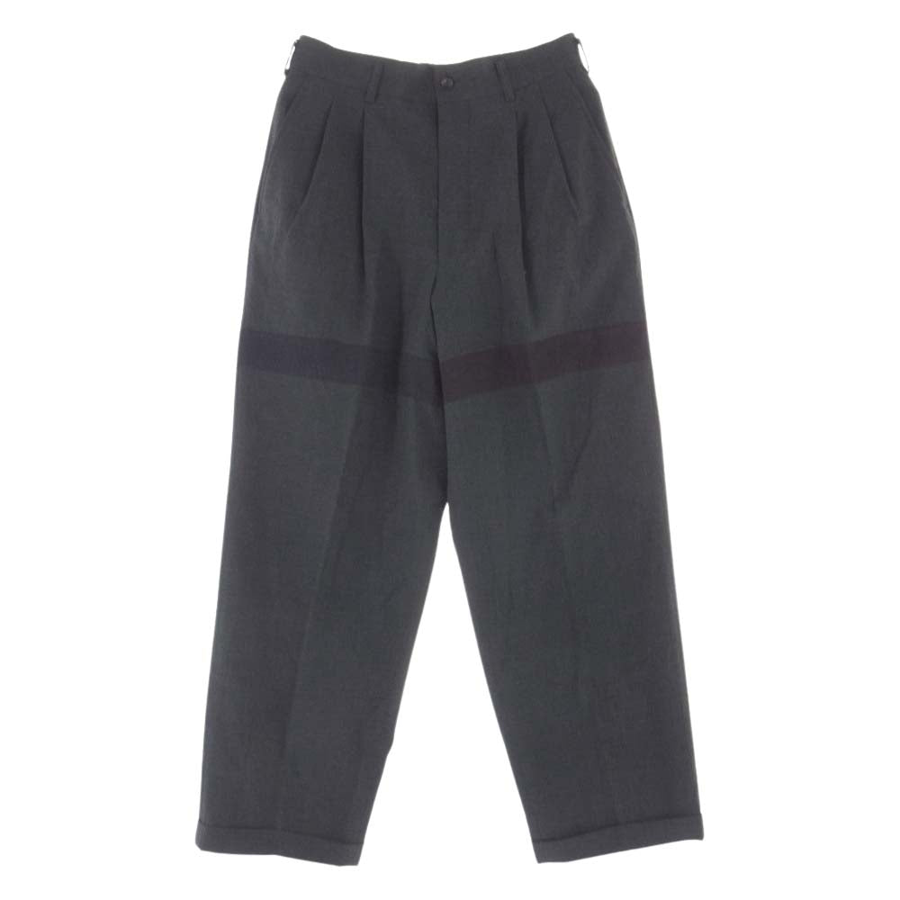 COMME des GARCONS HOMME コムデギャルソンオム AD1996 HJ-02028S 90s ヴィンテージ アーカイブ ウール 裏無し テーラードジャケット スラックスパンツ スーツ セットアップ グリーン系 S【中古】