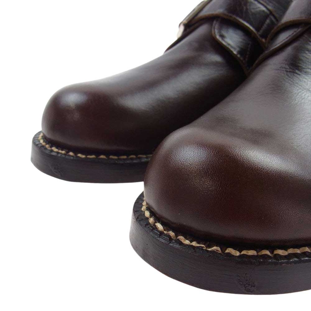 COMME des GARCONS HOMME コムデギャルソンオム レザー レザーソール ストラップ シューズ ドレスシューズ ブラウン系 25cm【美品】【中古】