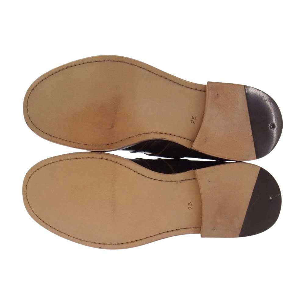 COMME des GARCONS HOMME コムデギャルソンオム レザー レザーソール ストラップ シューズ ドレスシューズ ブラウン系 25cm【美品】【中古】