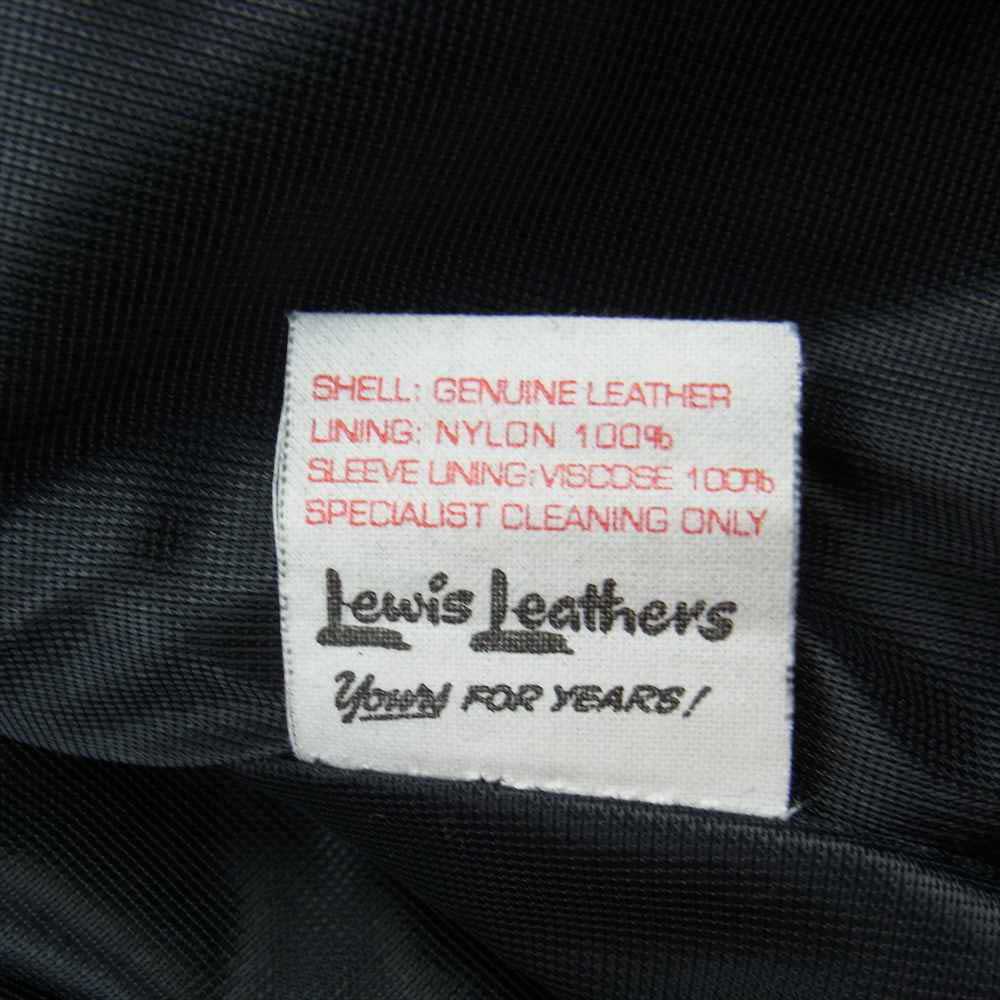 Lewis Leathers ルイスレザー LLJT2012 × REAL McCOY'S リアルマッコイズ ディアスキン Lightning ライトニング ライダース ジャケット ブラック系 38【中古】