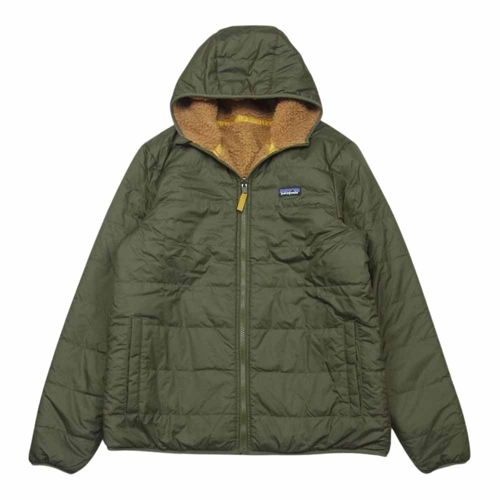 patagonia パタゴニア 21AW 68095 Kids' Reversible Ready Freddy Hoody リバーシブル レディ フレディ フーディ フリース ジャケット ブラウン系 カーキ系【中古】