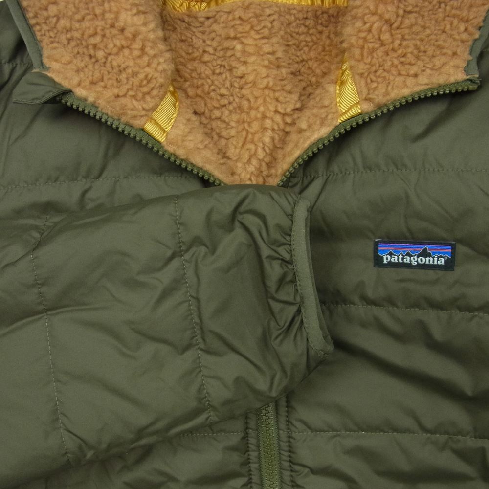 patagonia パタゴニア 21AW 68095 Kids' Reversible Ready Freddy Hoody リバーシブル レディ フレディ フーディ フリース ジャケット ブラウン系 カーキ系【中古】