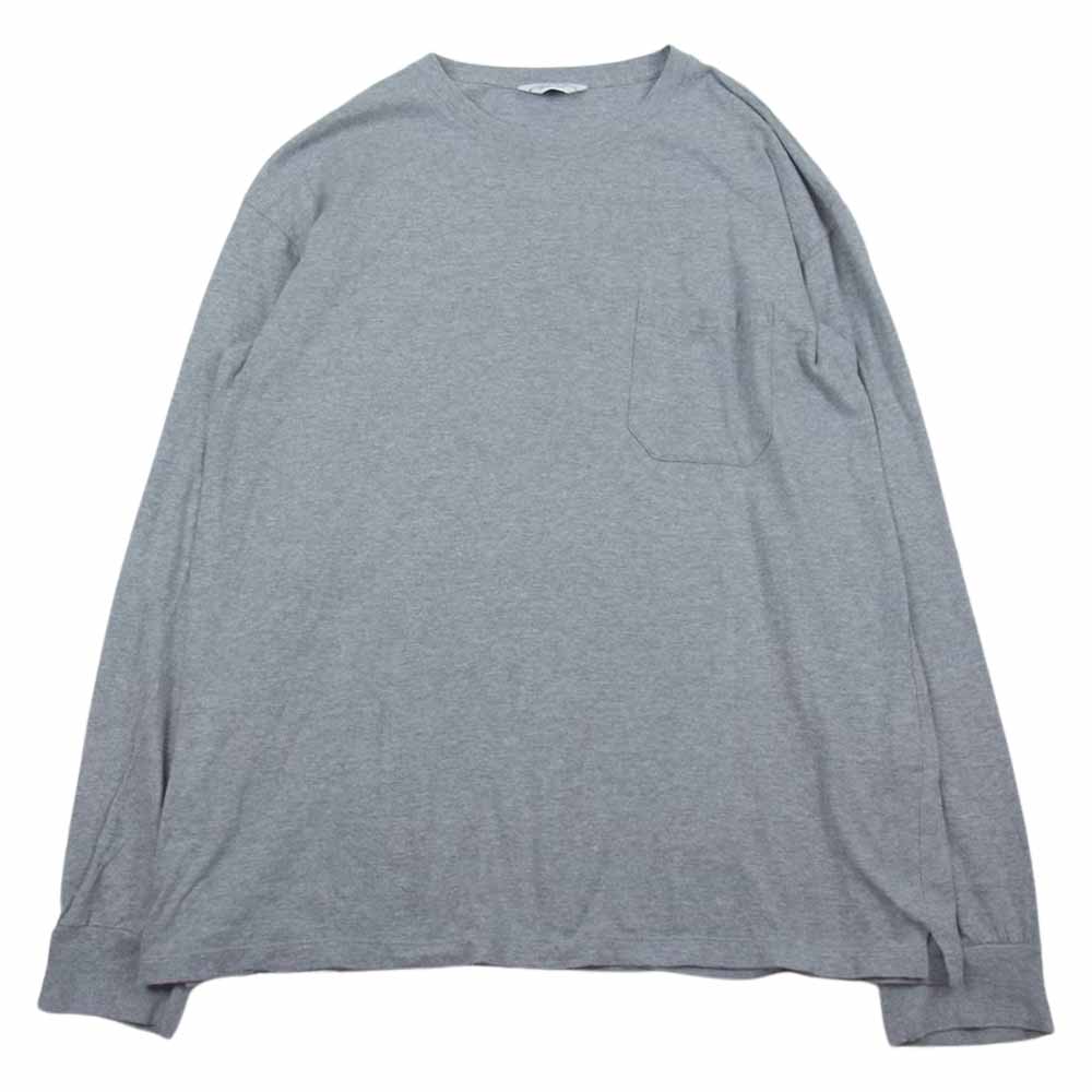 UNUSED アンユーズド REFINEMENT GARMENTS ポケット付き クルーネック 長袖 Tシャツ カットソー グレー系 3【中古】