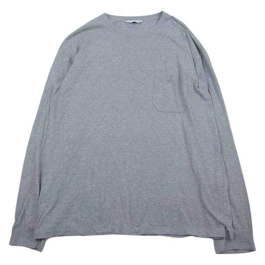 UNUSED アンユーズド REFINEMENT GARMENTS ポケット付き クルーネック 長袖 Tシャツ カットソー グレー系 3【中古】