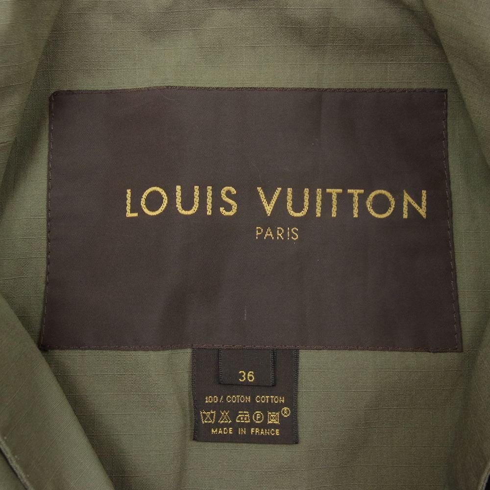 LOUIS VUITTON ルイ・ヴィトン リップストップ ミリタリー ジャケット カーキ系 36【中古】