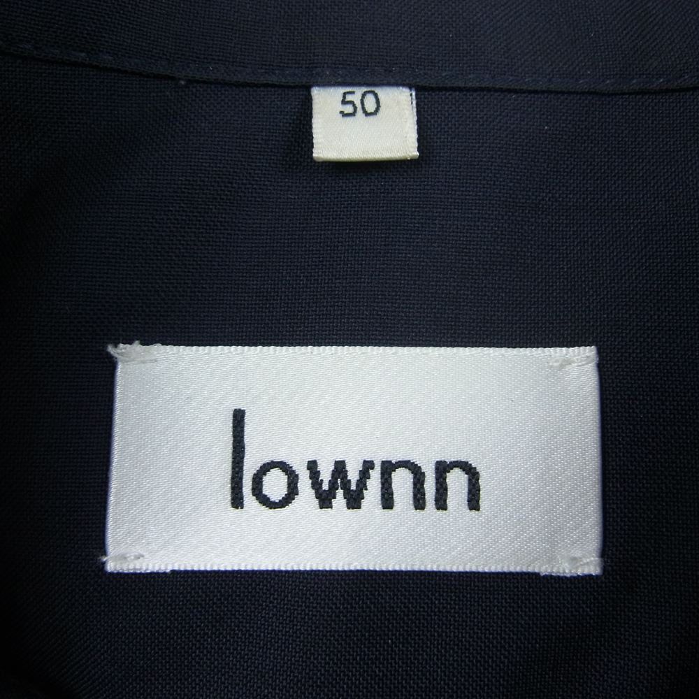 ローン LAYERD SHIRT ウール レイヤード 半袖 シャツ ネイビー系 50【中古】