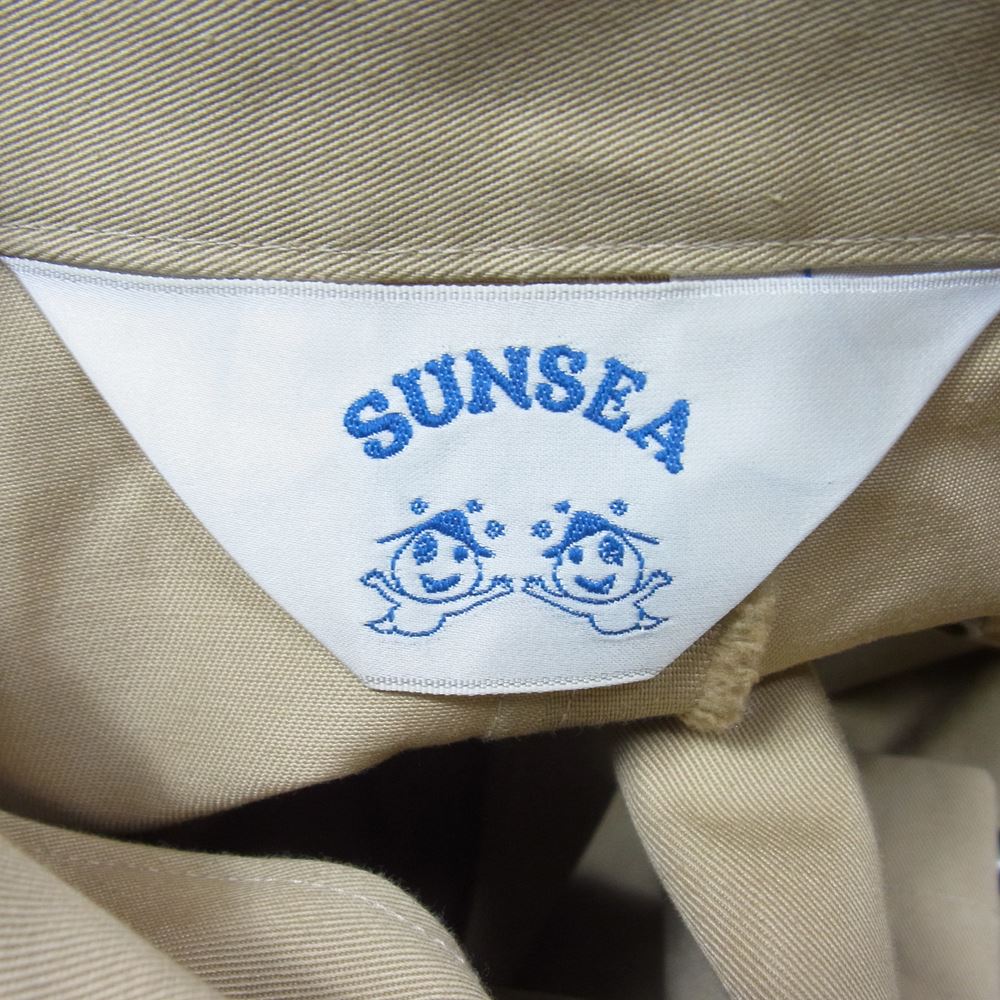 SUNSEA サンシー 19SS 19S33 COLOMBO COAT コロンボ レザーストラップ ラグラン コート ベージュ系 3【中古】