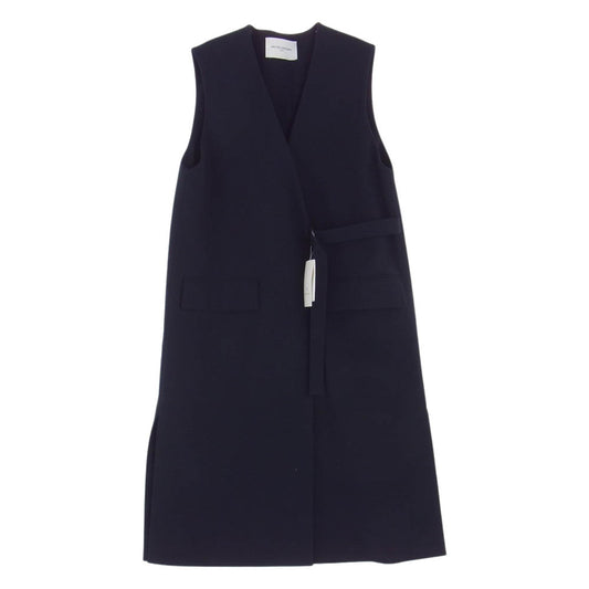 UNITED ARROWS ユナイテッドアローズ 1522-2831-7900 TOKYO レーヨン混 ロング ジレ ベスト ネイビー系 free【新古品】【未使用】【中古】