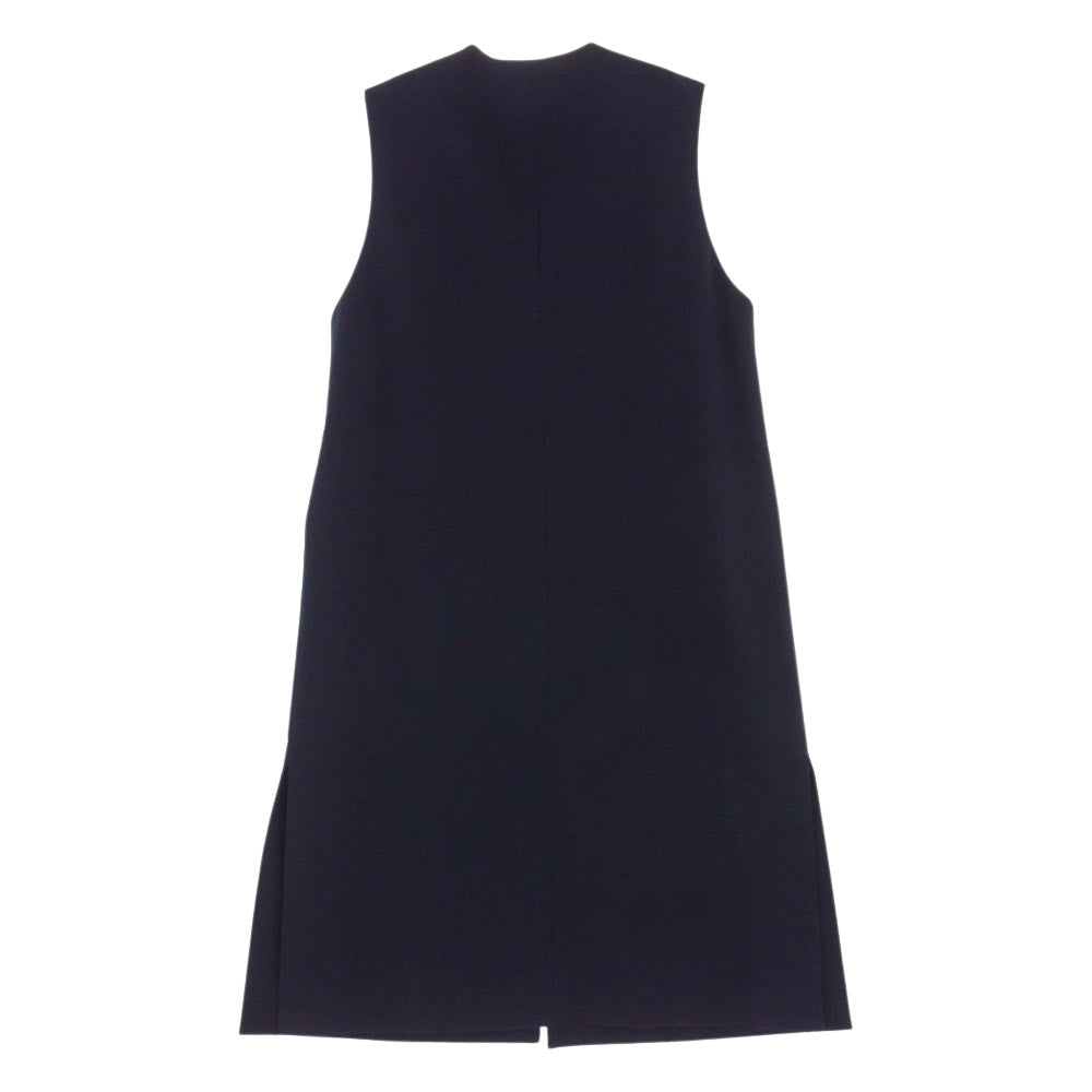UNITED ARROWS ユナイテッドアローズ 1522-2831-7900 TOKYO レーヨン混 ロング ジレ ベスト ネイビー系 free【新古品】【未使用】【中古】