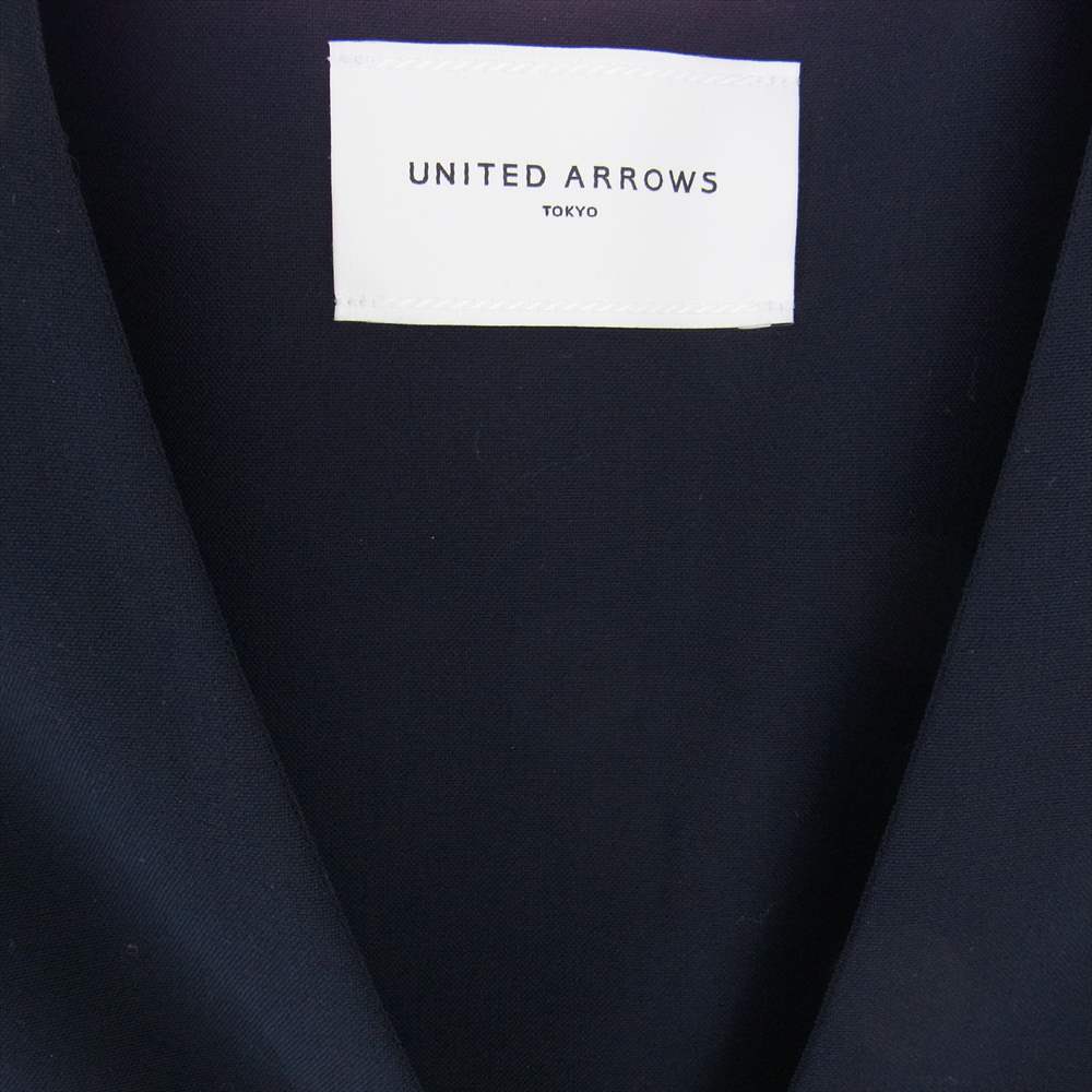 UNITED ARROWS ユナイテッドアローズ 1522-2831-7900 TOKYO レーヨン混 ロング ジレ ベスト ネイビー系 free【新古品】【未使用】【中古】