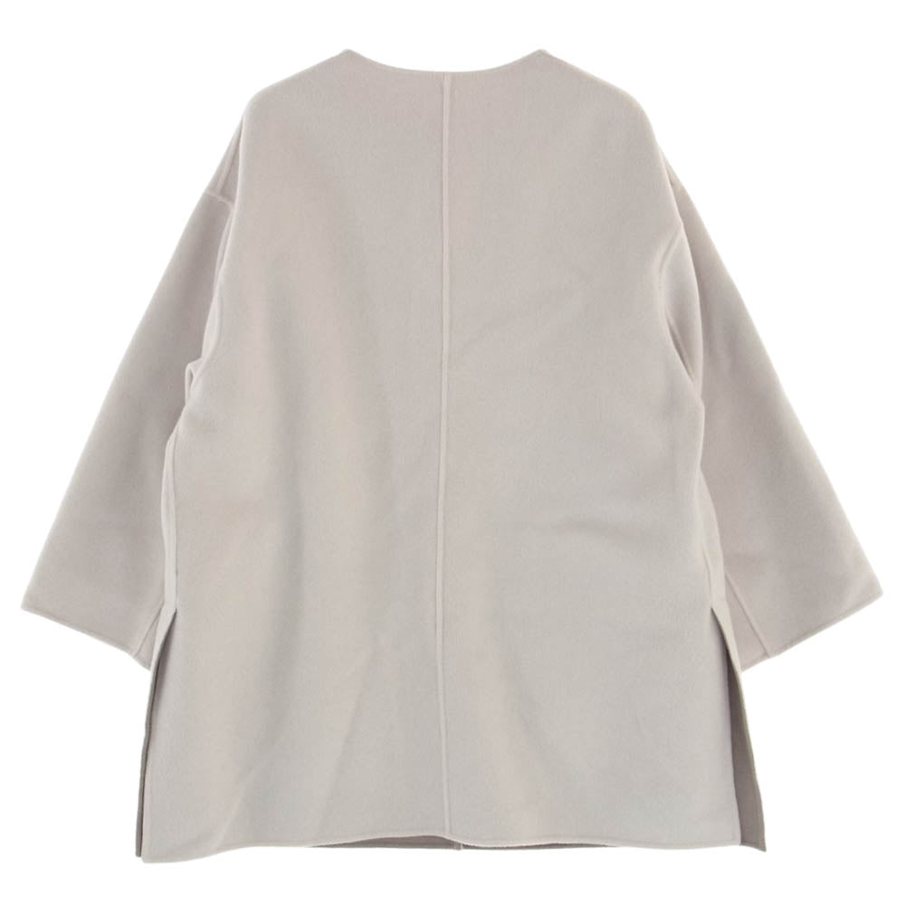 UNITED ARROWS ユナイテッドアローズ 21AW 1525-199-4140 ウール リバーシブル バイカラー リバー ノーカラー コート ベージュ系 36【中古】