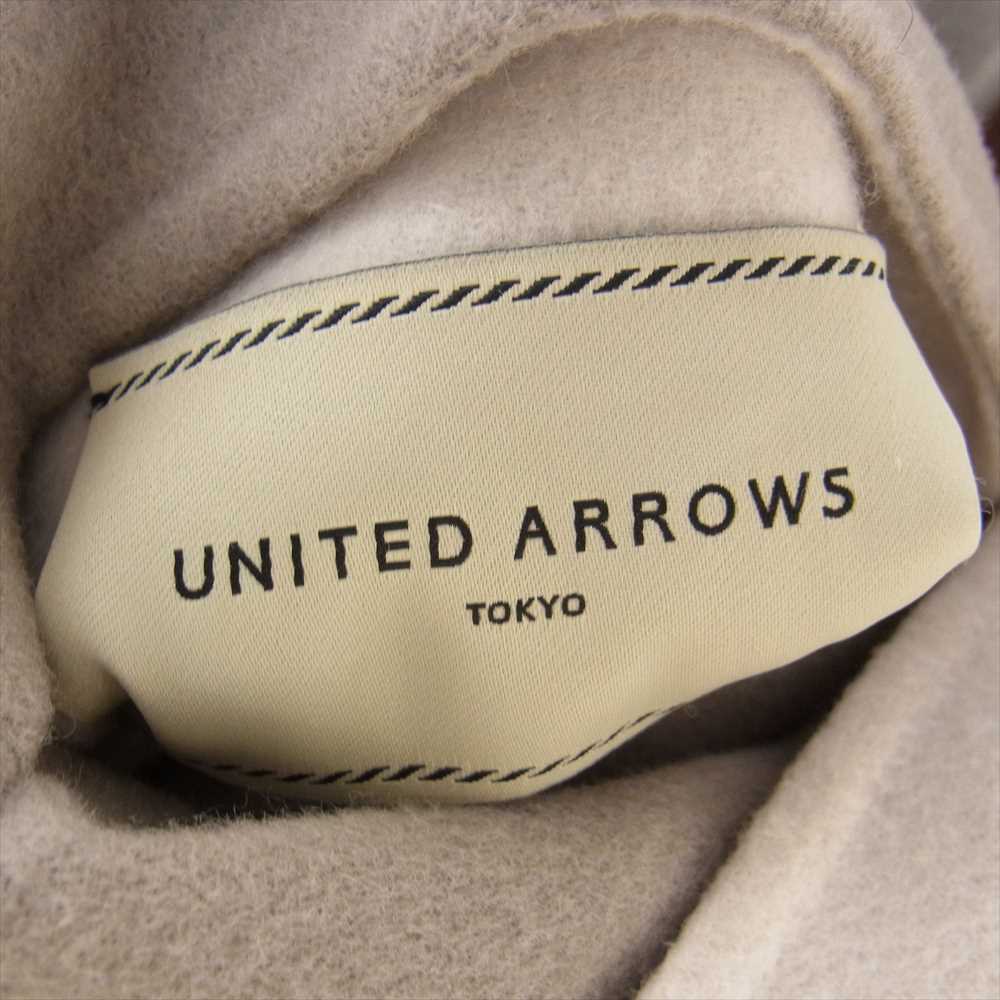 UNITED ARROWS ユナイテッドアローズ 21AW 1525-199-4140 ウール リバーシブル バイカラー リバー ノーカラー コート ベージュ系 36【中古】