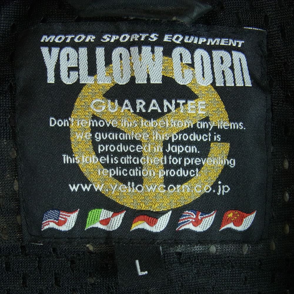 イエローコーン BB-1104 メッシュ フェイクレザー ライダース ジャケット ブラック系 L【中古】