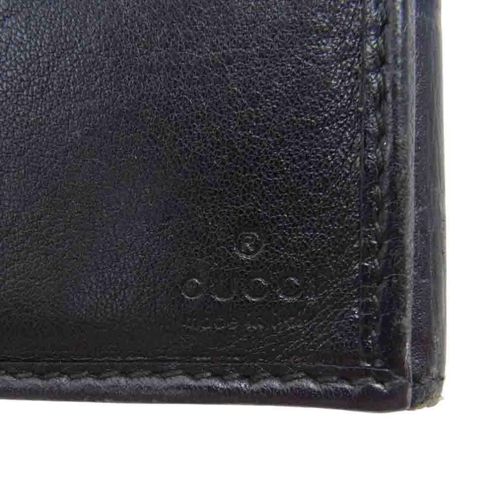 GUCCI グッチ 112715 3661 グッチシマ 2つ折 Wホック ダブルホック 長財布 ブラック系【中古】