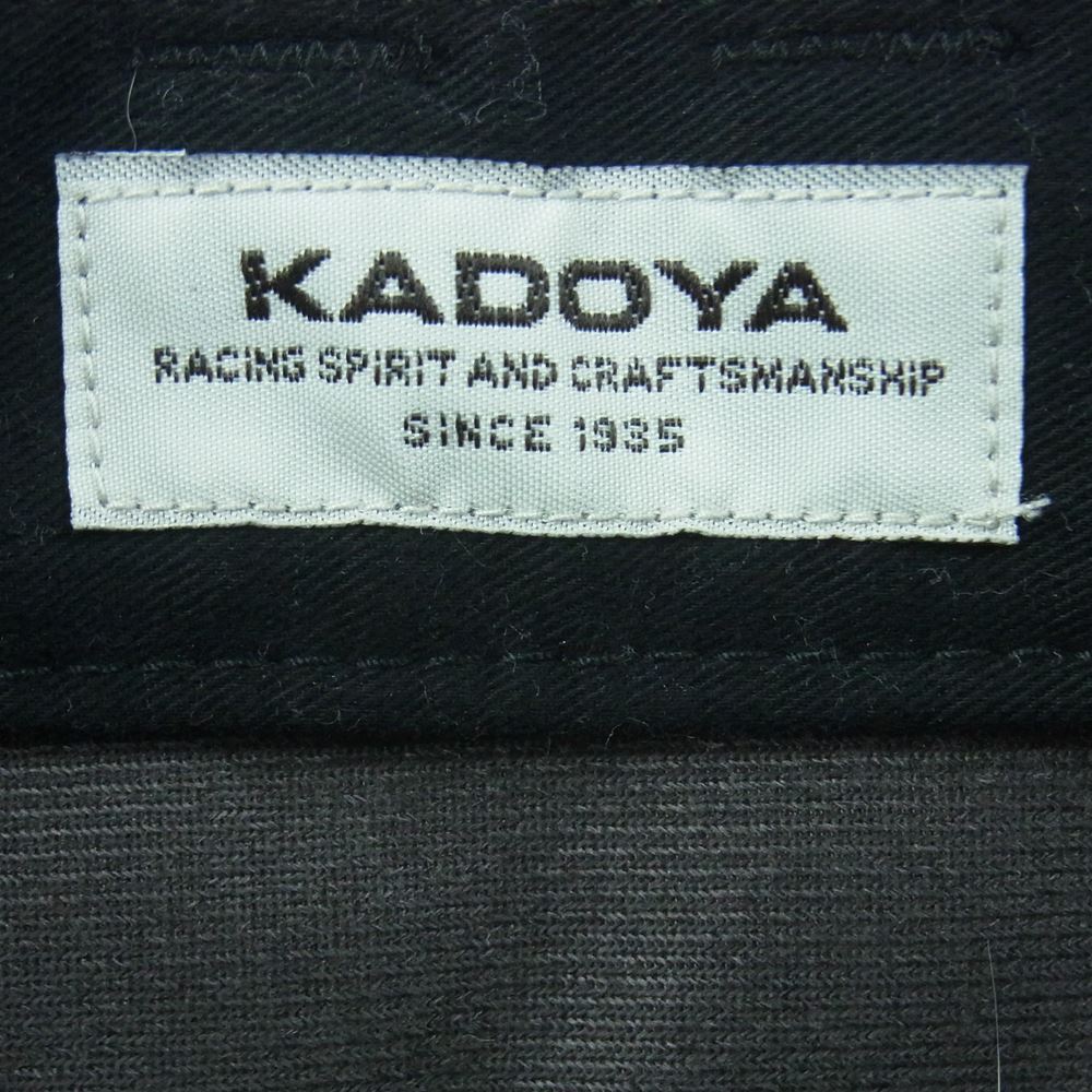 KADOYA カドヤ ライディング コットン カーゴ パンツ 日本製 ブラック系 LL【中古】