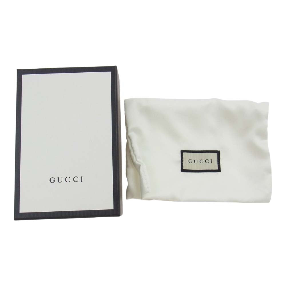 GUCCI グッチ 523277 0416 ブラック プチ GG マーモント レザー コンパクト トライフォールド ウォレット 財布 ブラック系【中古】