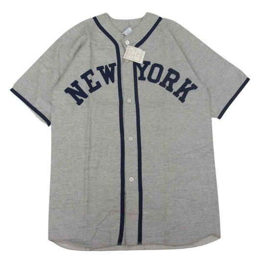 エンパイア 70s NEWYORK ワッペン 半袖 ベースボール シャツ グレー系 S【中古】