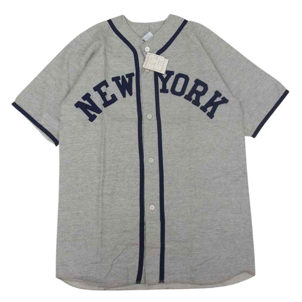 エンパイア 70s NEWYORK ワッペン 半袖 ベースボール シャツ グレー系