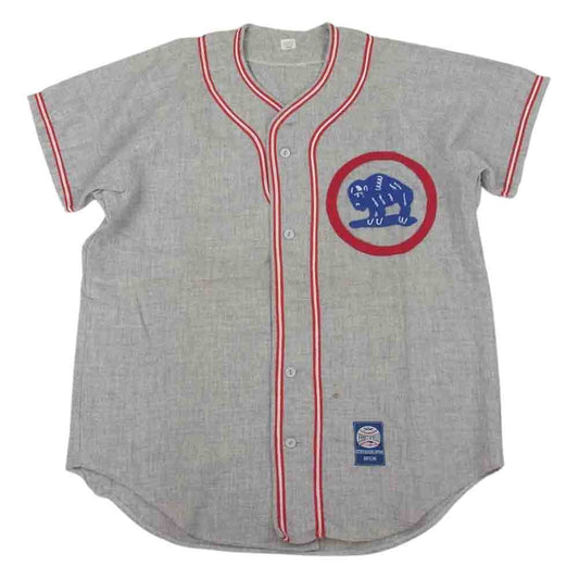 エベッツフィールド フランネルズ 半袖 ベースボール シャツ グレー系 L【中古】