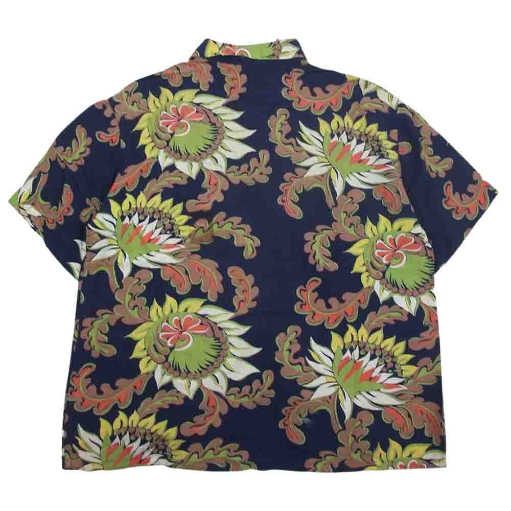 McGregor マックレガー 50s~60s アロハ 半袖 シャツ ネイビー系 ML【中古】