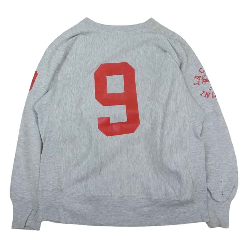 Champion チャンピオン 80s トリコタグ LA CROSSE INDIANS プリント スウェット トレーナー グレー系 M【中古】