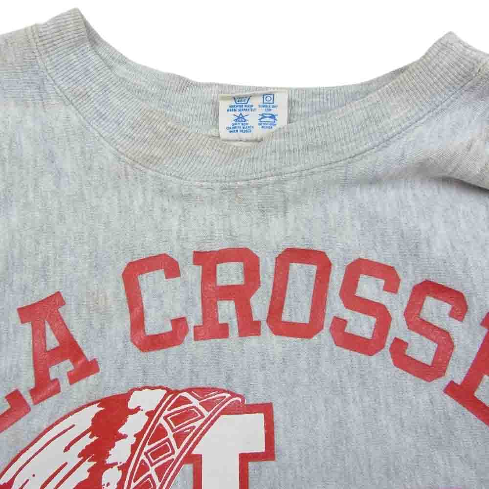 Champion チャンピオン 80s トリコタグ LA CROSSE INDIANS プリント スウェット トレーナー グレー系 M【中古】