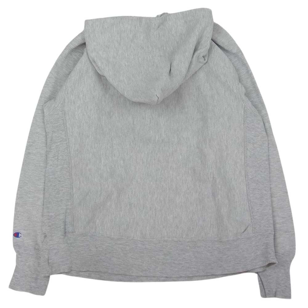Champion チャンピオン 90s 刺繍タグ KNICKS BASKETBALL プリント リバースウィーブ プルオーバー パーカー グレー系 L【中古】
