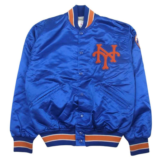 フェルコ ヴィンテージ New York Mets ニューヨーク メッツ ナイロン サテン スタジャン  ブルー系 M【中古】