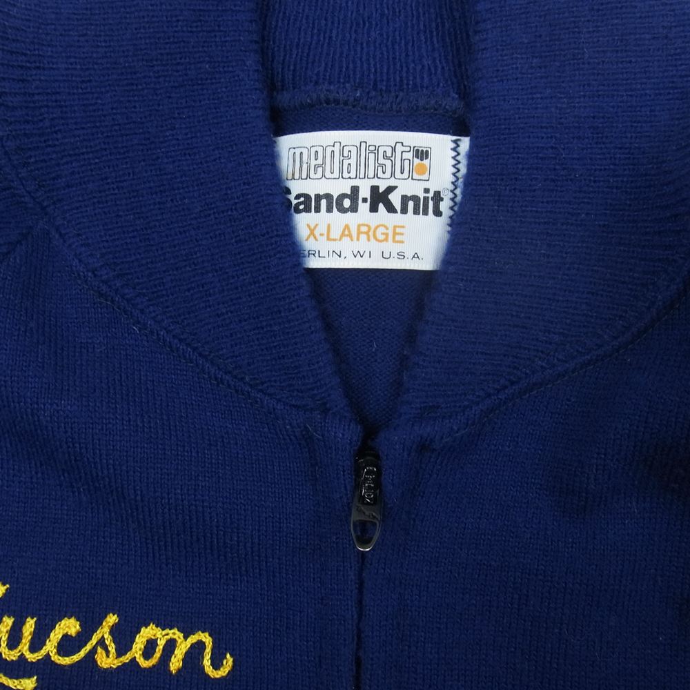 メダリスト ヴィンテージ ニット フルジップ ジャケット ネイビー系 XL【中古】