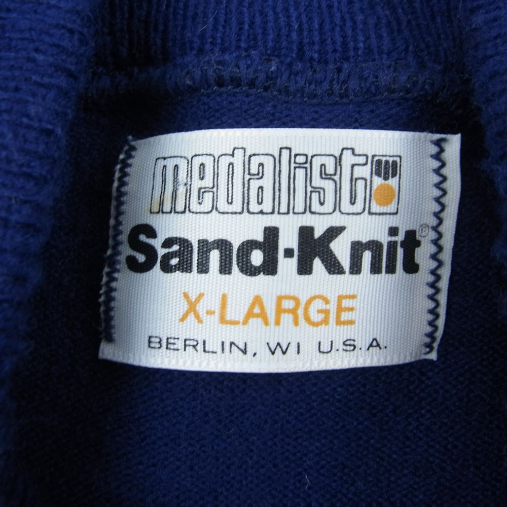 メダリスト ヴィンテージ ニット フルジップ ジャケット ネイビー系 XL【中古】