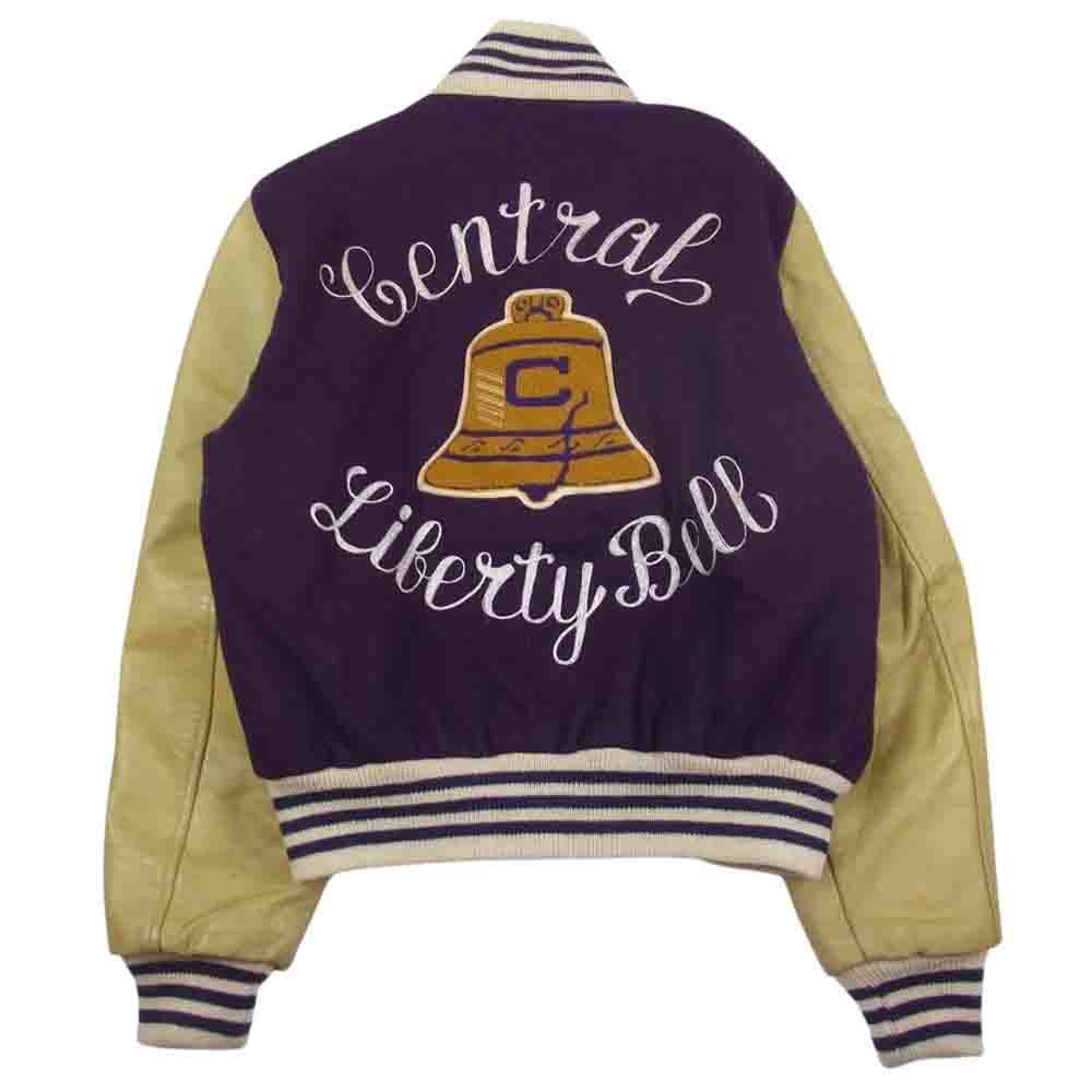 キャッチボール ヴィンテージ 袖レザー スタジャン スタジアム