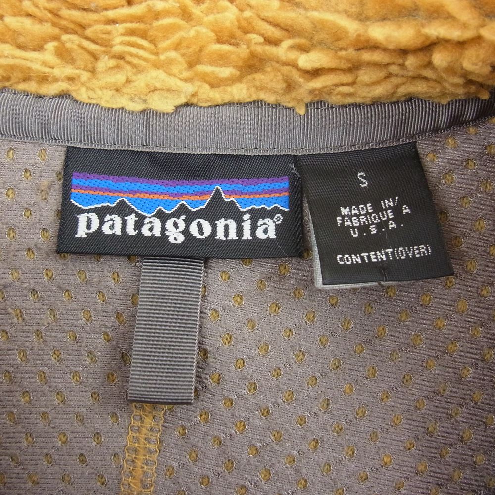 patagonia パタゴニア 02AW 23024 02年 USA製 CLASSIC RETRO CARDIGAN クラシック レトロ カーディガン テキーラゴールド フリース ジャケット ブラウン系 S【中古】