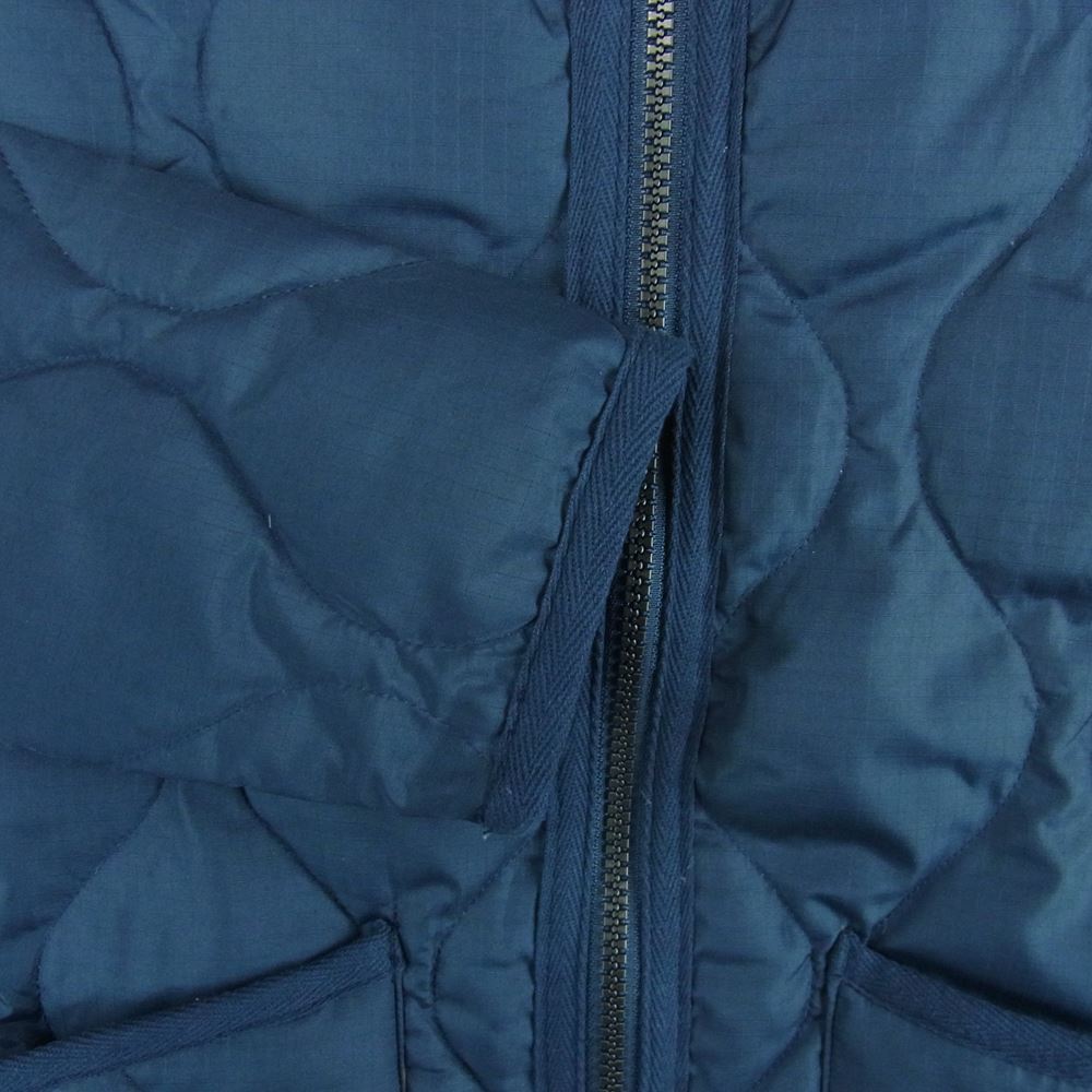 タイオン TAION-101ZML-1 ミリタリー Vネック ジップ ダウン ジャケット ダークネイビー系 XS【極上美品】【中古】