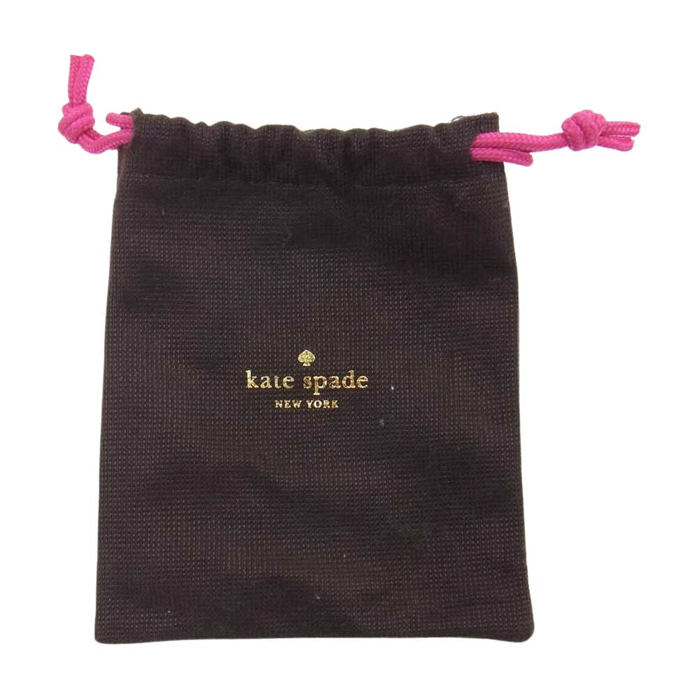Kate Spade ケイトスペード パスケース付き 二つ折り 財布 ブラック系【中古】