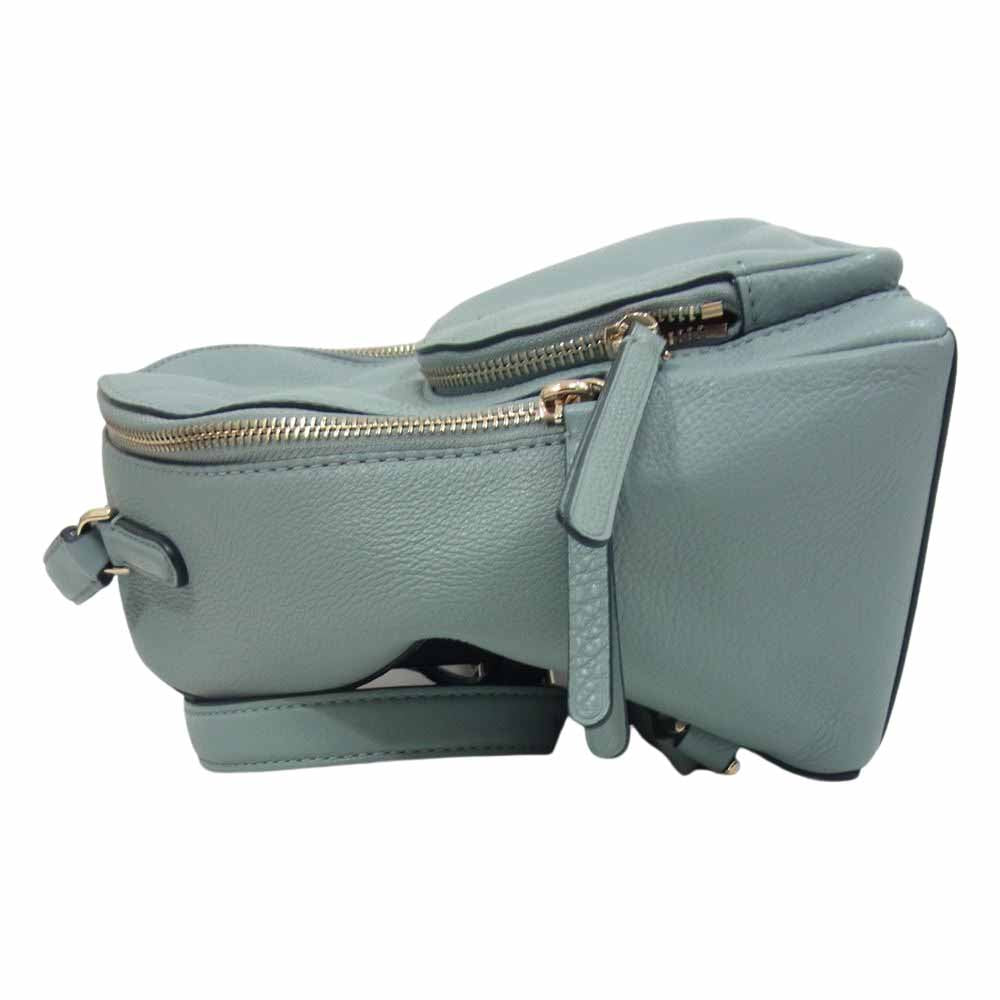 Kate Spade ケイトスペード S338 レザー リュック バックパック ライトブルー系【中古】