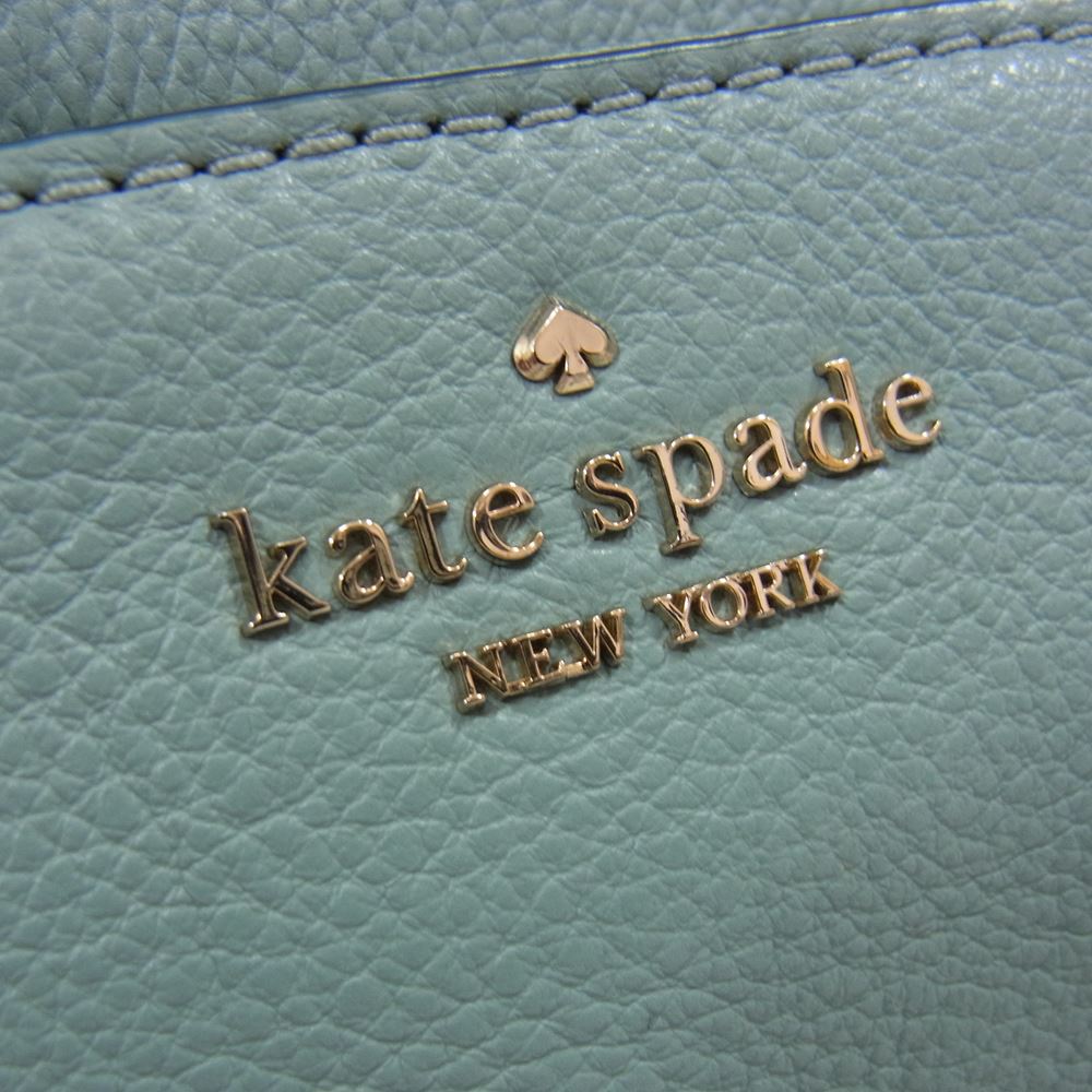 Kate Spade ケイトスペード S338 レザー リュック バックパック ライトブルー系【中古】