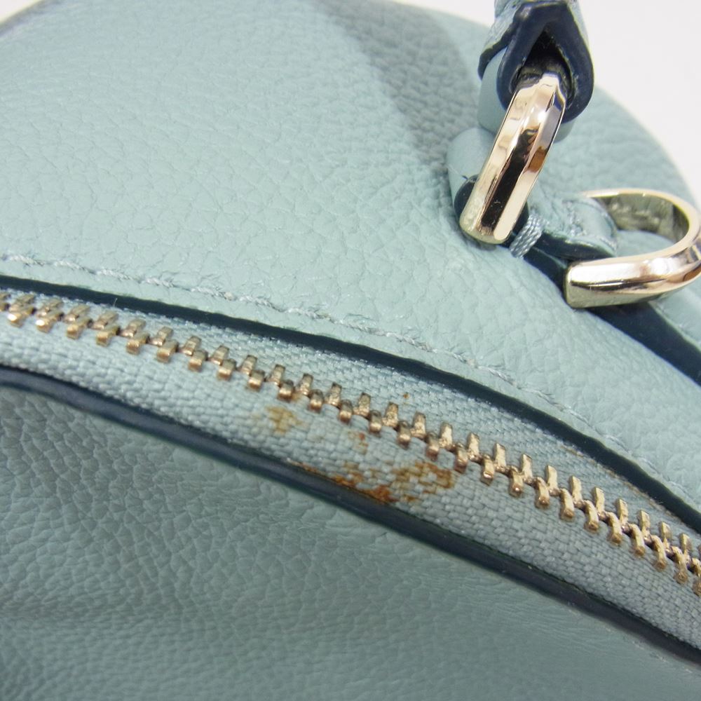 Kate Spade ケイトスペード S338 レザー リュック バックパック ライトブルー系【中古】