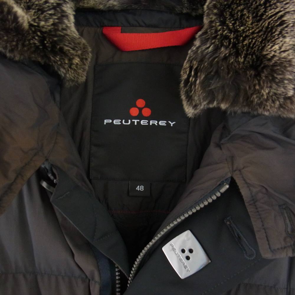 PEUTEREY ピューテリー 47253051 HURRICANE ハリケーン ダウンジャケット コート 色焼けあり ブラック系 48【中古】