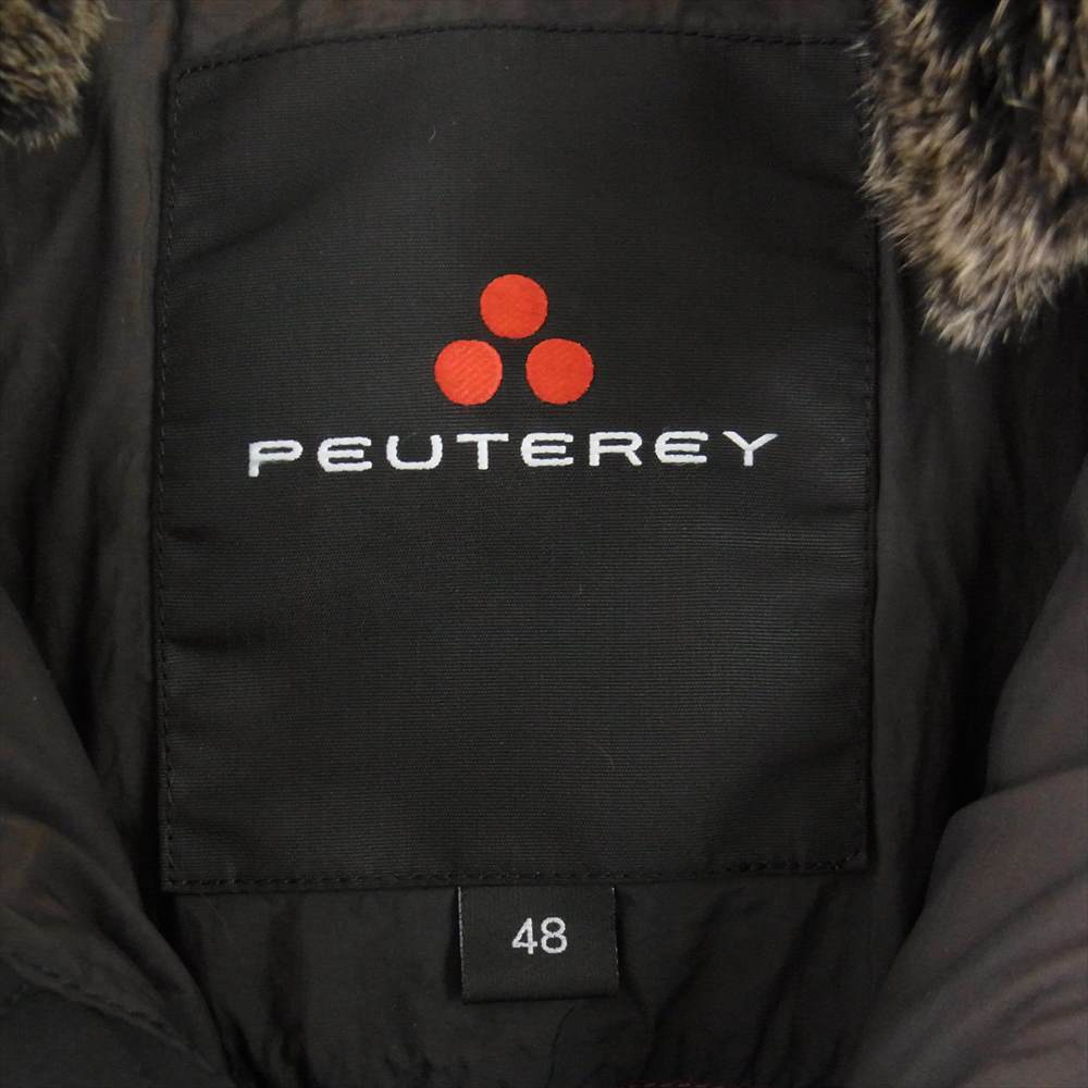 PEUTEREY ピューテリー 47253051 HURRICANE ハリケーン ダウンジャケット コート 色焼けあり ブラック系 48【中古】