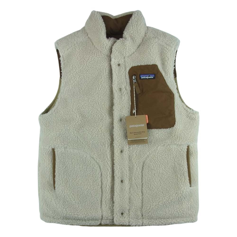 patagonia パタゴニア 27588 Reversible Bivy Down Vest リバーシブル ビビー ダウン ベスト ベージュ系 ブラウン系 S【美品】【中古】